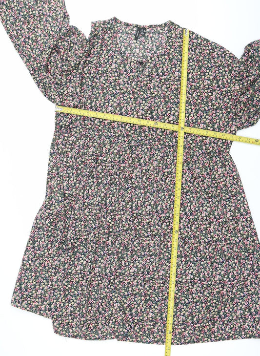 Vero Moda Womens Multicoloured Floral Smock Dress Size 14