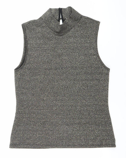 Womens UK Size 10 Oasis Black Basic Tank