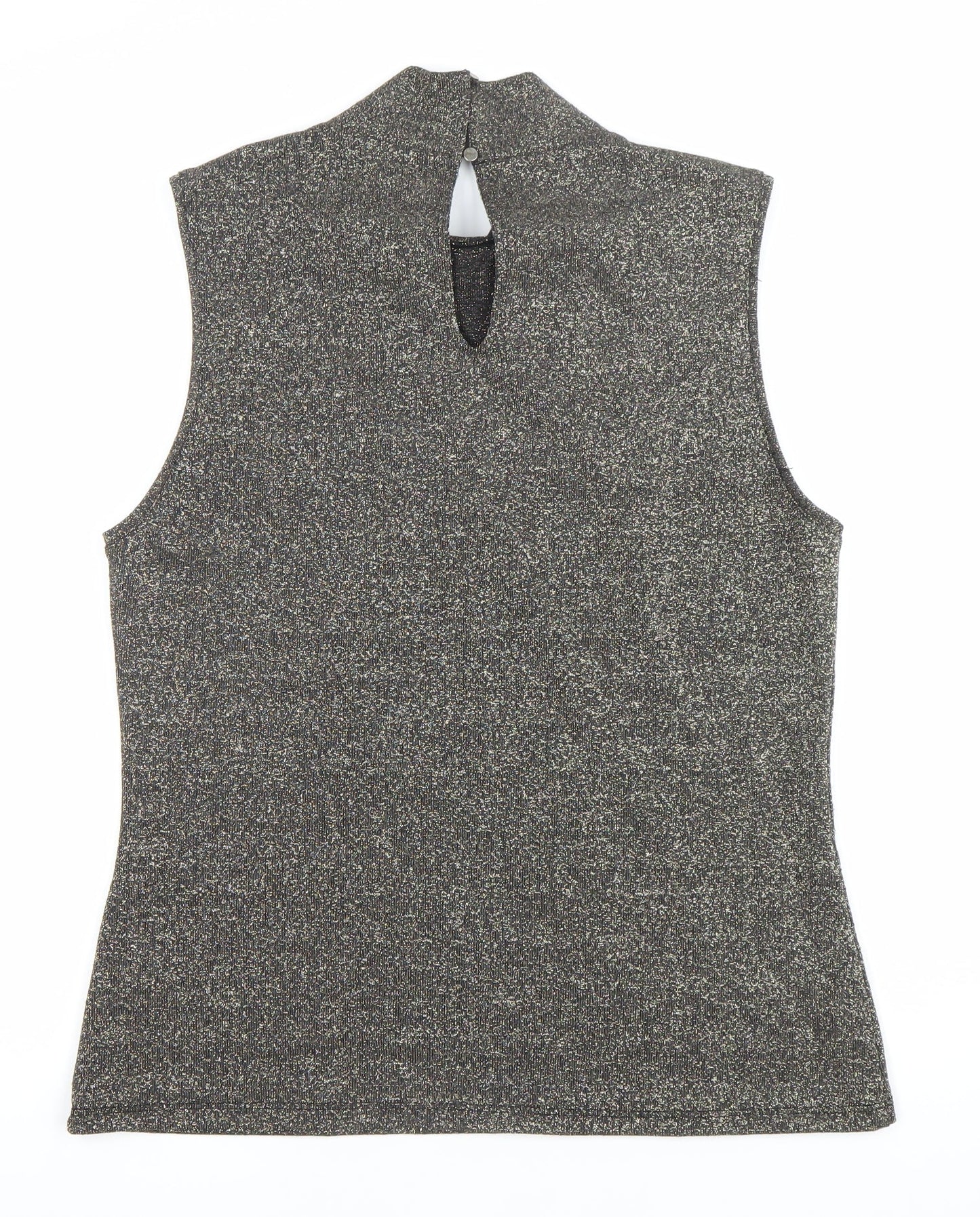 Womens UK Size 10 Oasis Black Basic Tank