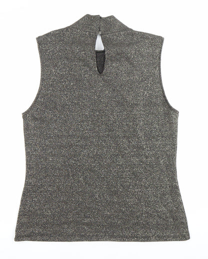 Womens UK Size 10 Oasis Black Basic Tank