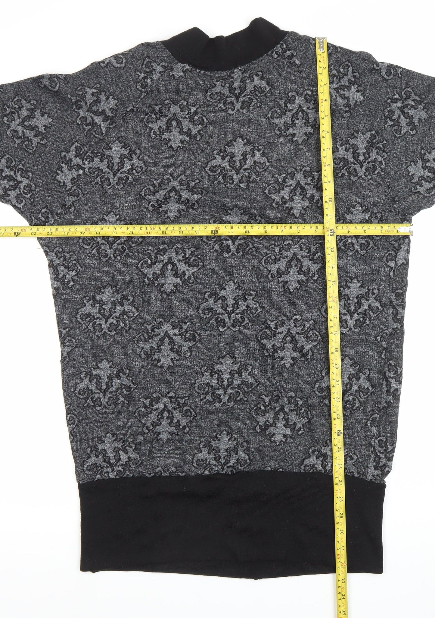 Clockhouse Women’s Grey Damask Knit Shift Dress Size 14