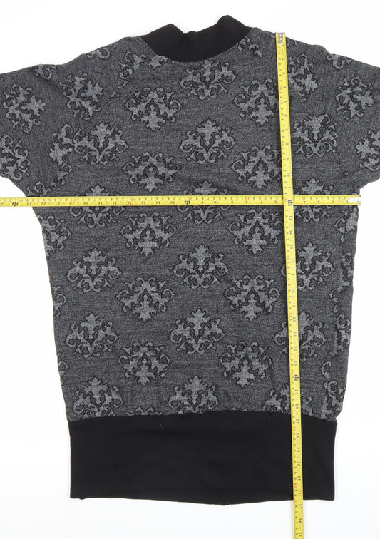 Clockhouse Women’s Grey Damask Knit Shift Dress Size 14