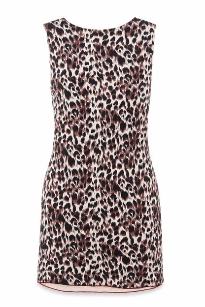 Zara Women’s Leopard Print Bodycon Dress Size 8 Sleeveless Short