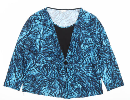 Womens UK Size 20 Annabelle Blue Tunic Blouse