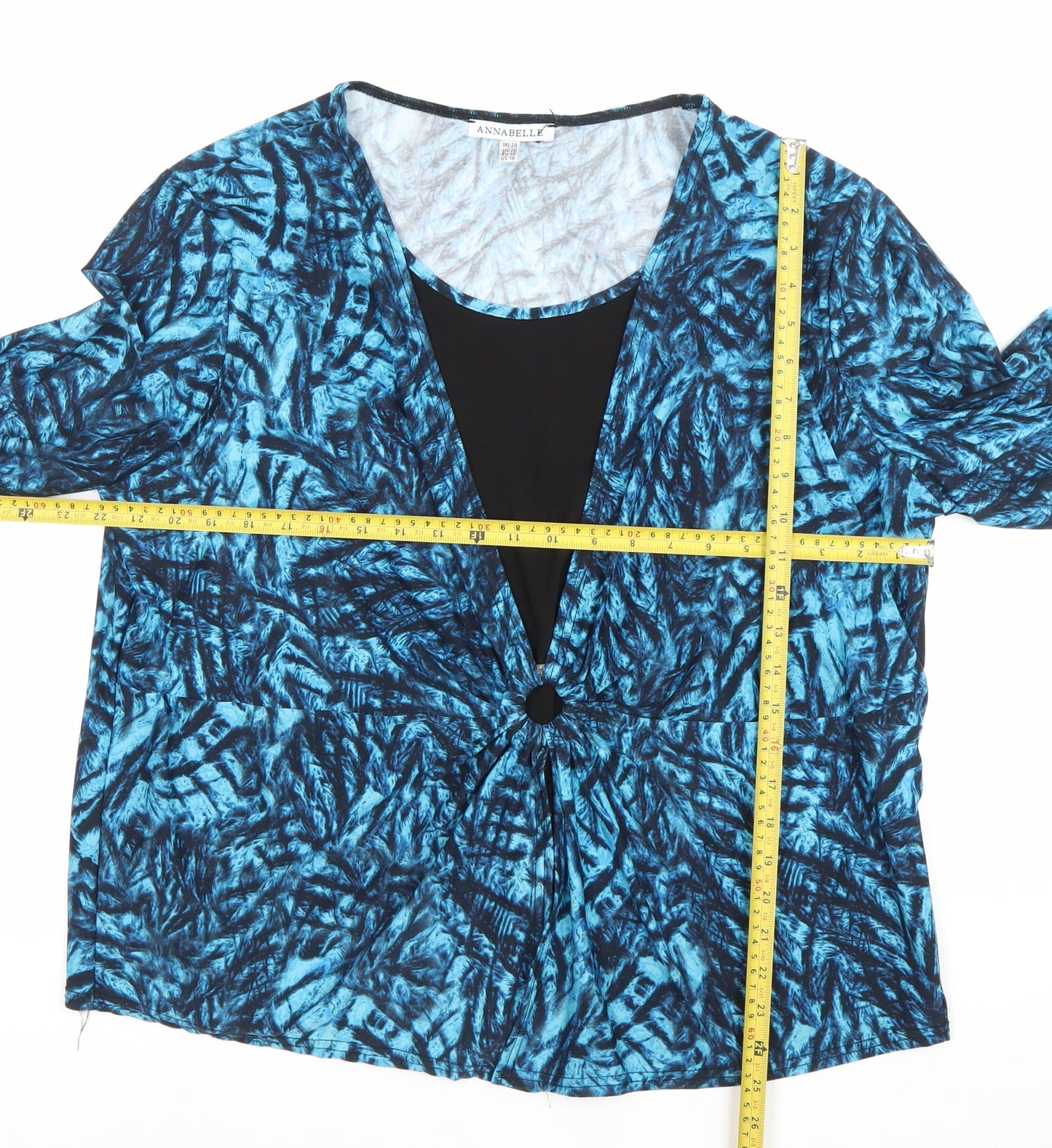 Womens UK Size 20 Annabelle Blue Tunic Blouse