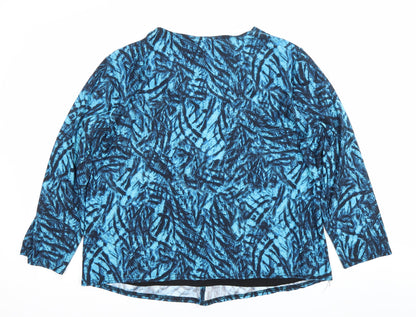 Womens UK Size 20 Annabelle Blue Tunic Blouse