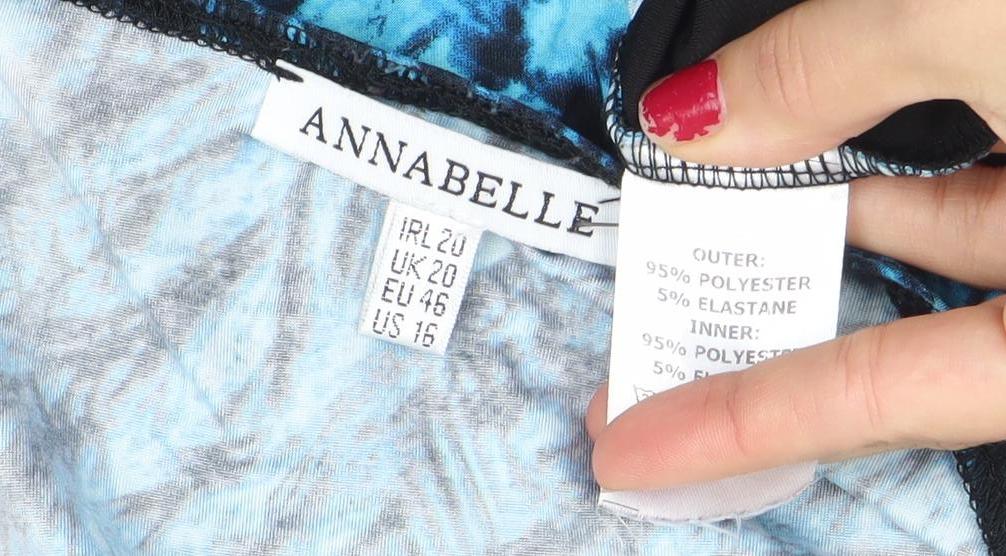Womens UK Size 20 Annabelle Blue Tunic Blouse