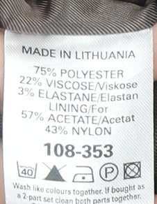 Next Womens Black Pinstripe Blazer Size 12 Tailored Jacket