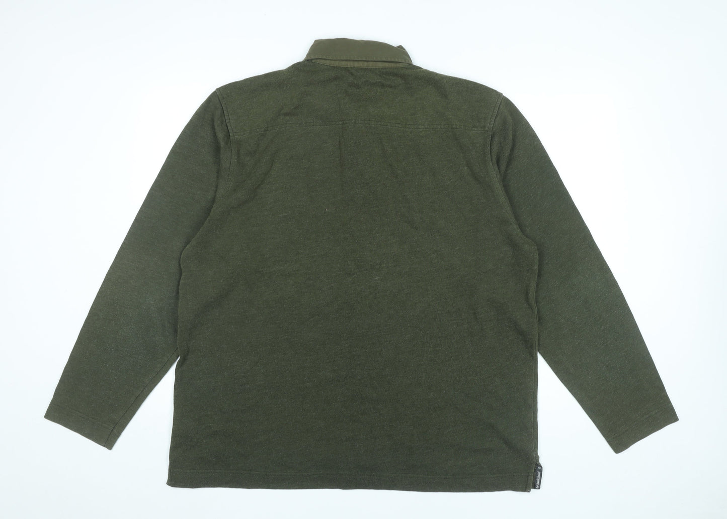 Hawkshead Men’s Green Long Sleeve Polo Shirt L Regular Fit