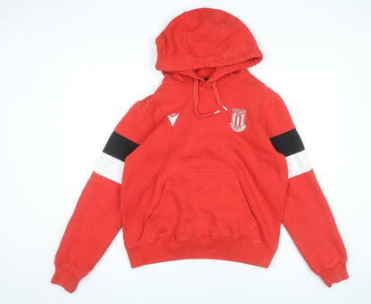 Mens UK Size M Macron Red Pullover Hoodie