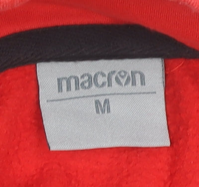 Mens UK Size M Macron Red Pullover Hoodie