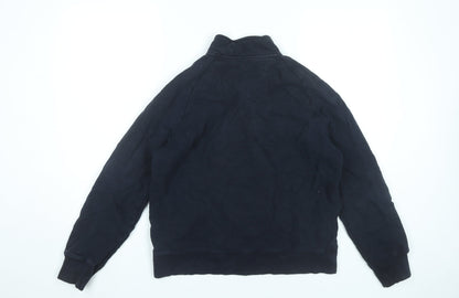 Marks and Spencer Men’s Black M 38-40" Quarter Zip Sweatshirt Cotton