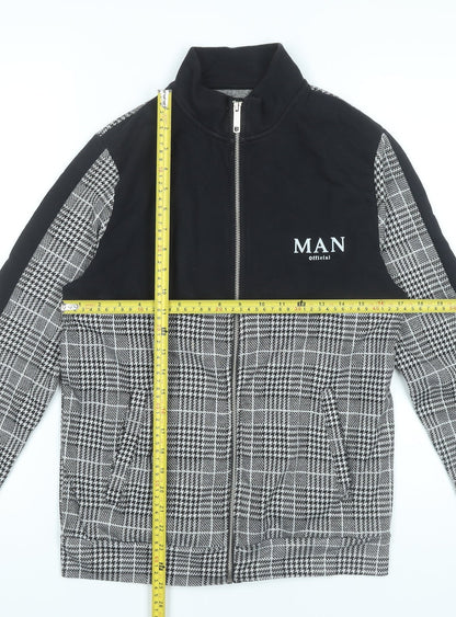 Mens UK Size S boohooMAN Multicoloured Full Zip Sweatshirt