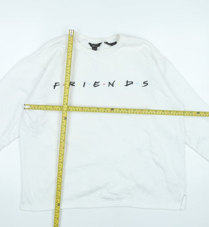 New Look Girls White Friends TV Series Sweatshirt Age 14-15 Pullover