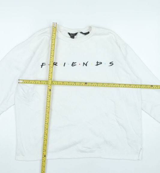 New Look Girls White Friends TV Series Sweatshirt Age 14-15 Pullover