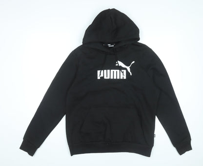 Puma Womens Black Pullover Hoodie Sweatshirt Size L Logo