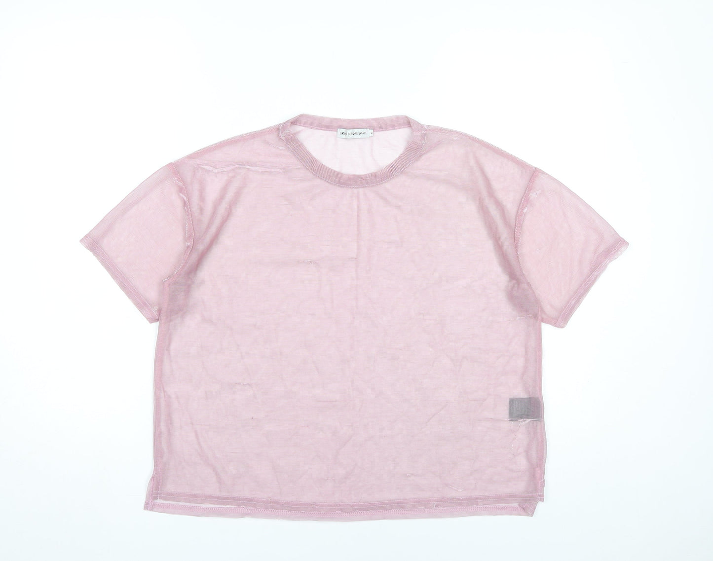 Light Before Dark Women’s Pink Mesh T-Shirt M Short Sleeve
