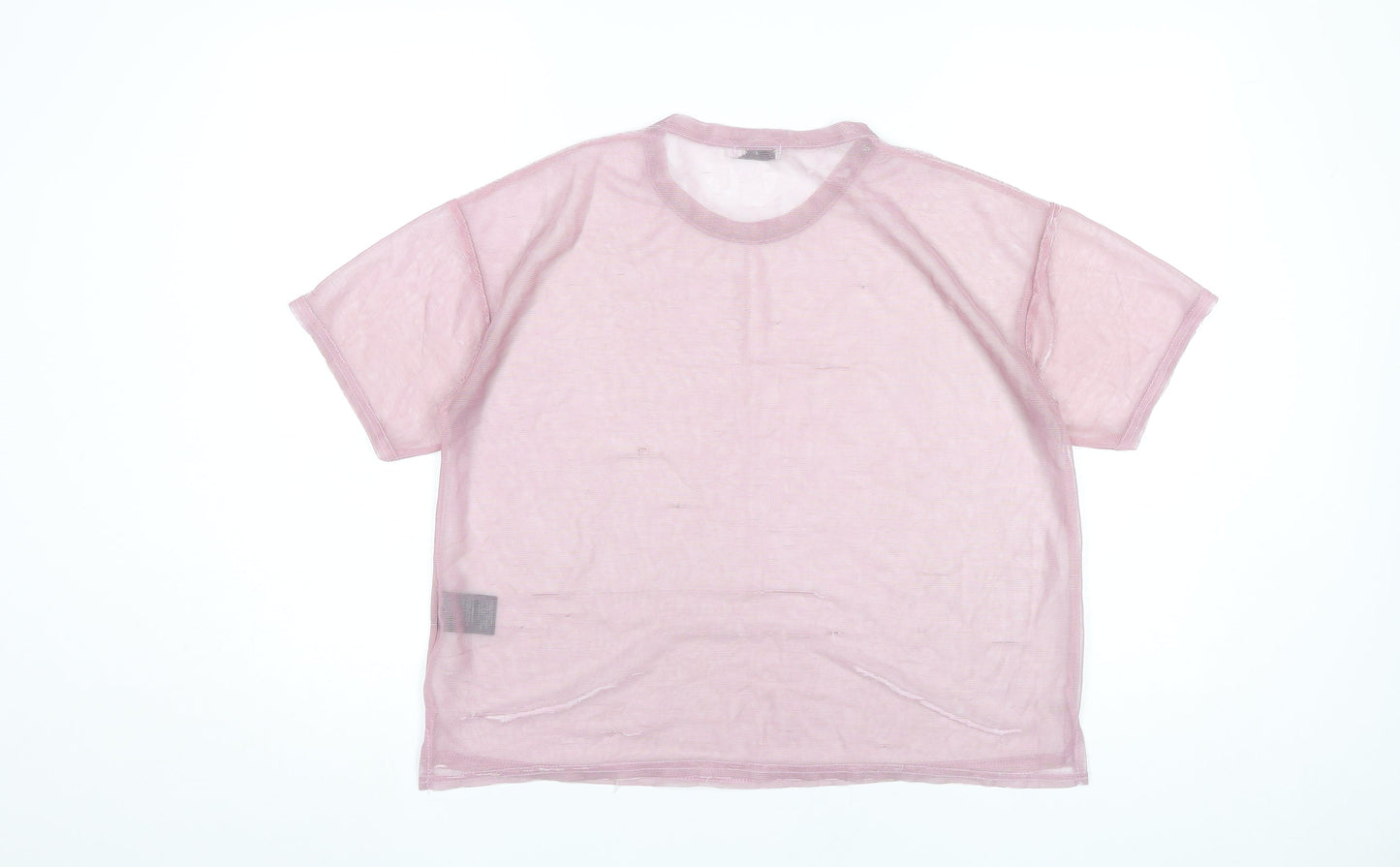 Light Before Dark Women’s Pink Mesh T-Shirt M Short Sleeve