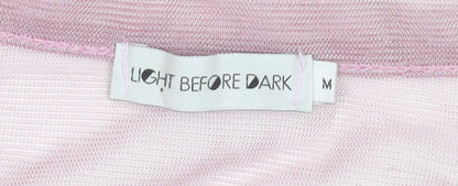 Light Before Dark Women’s Pink Mesh T-Shirt M Short Sleeve