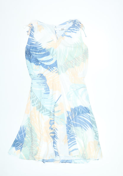 Reiss Women’s Multicoloured Tropical A-Line Dress UK 10