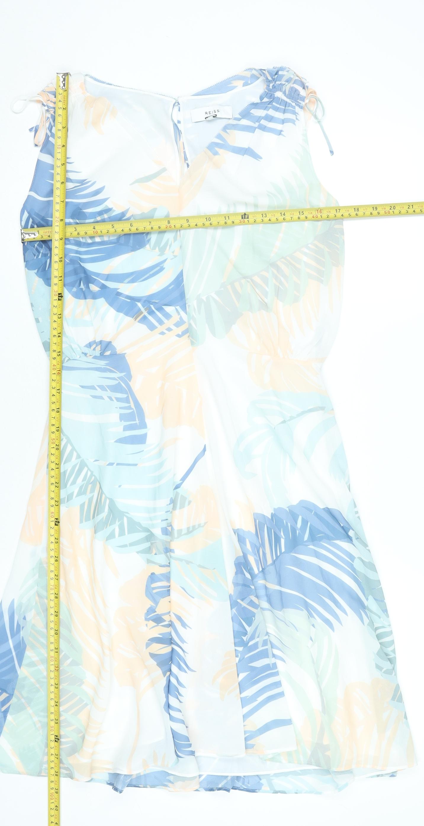 Reiss Women’s Multicoloured Tropical A-Line Dress UK 10