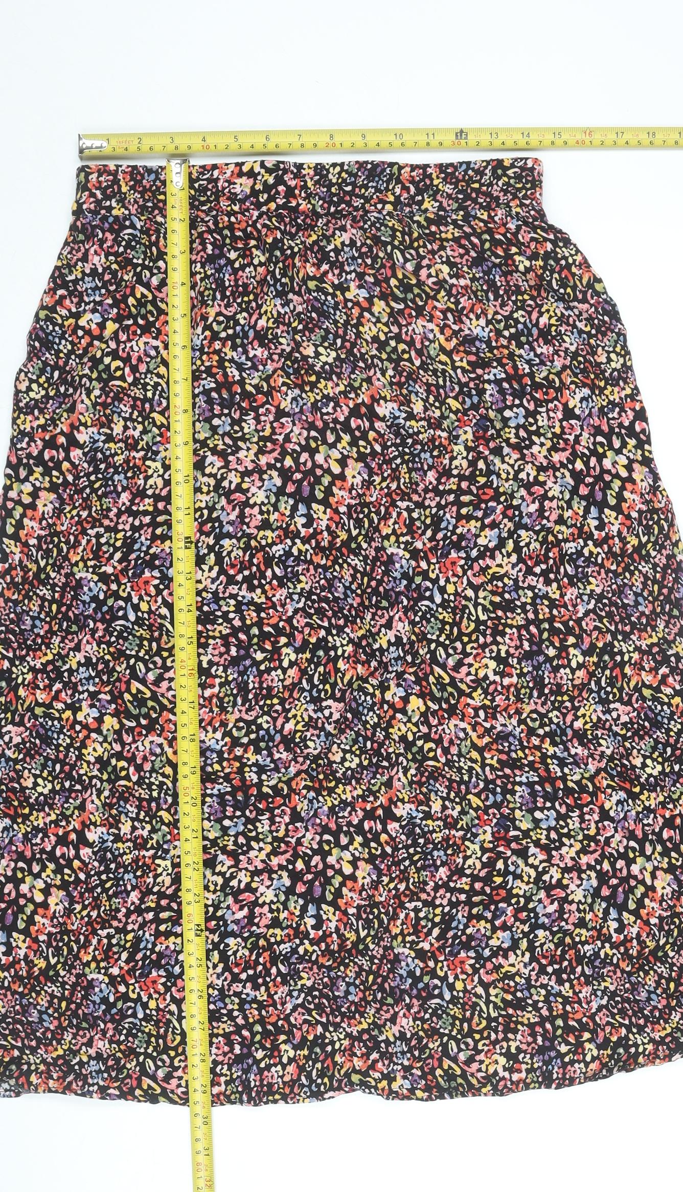 John Lewis Womens Multicoloured Animal Print A-Line Skirt Size 12