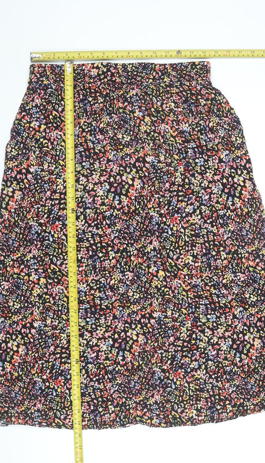 John Lewis Womens Multicoloured Animal Print A-Line Skirt Size 12