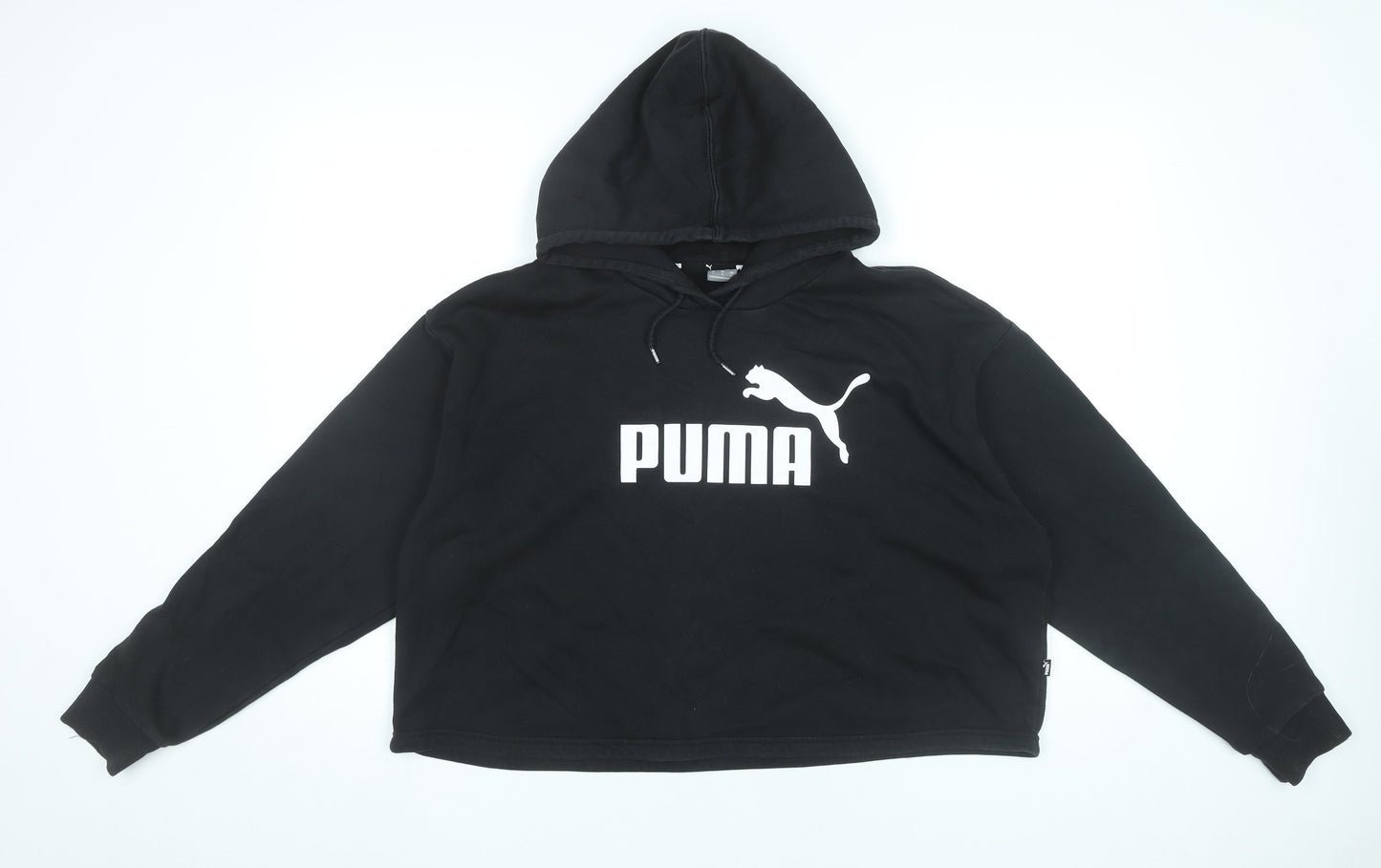 Womens UK Size L PUMA Black Pullover Hoodie