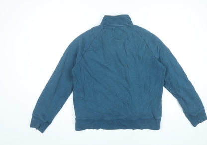 Marks and Spencer Women’s Blue 1/2 Zip Sweatshirt Medium 38-40" Cotton Casual