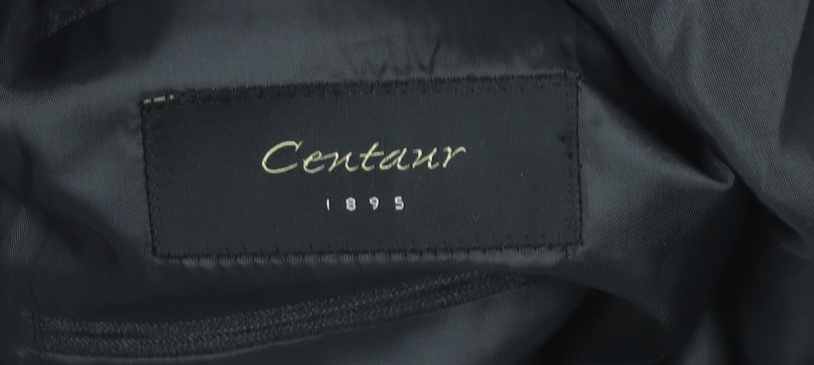 Centaur Men’s Black Pinstripe Wool Blend Blazer Jacket 40 Short Classic Formal