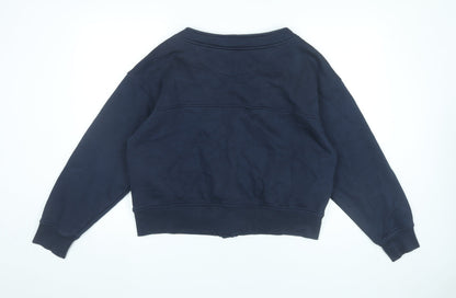 The Couture Club Women’s Blue V-Neck Cardigan Size 10 Cotton Blend
