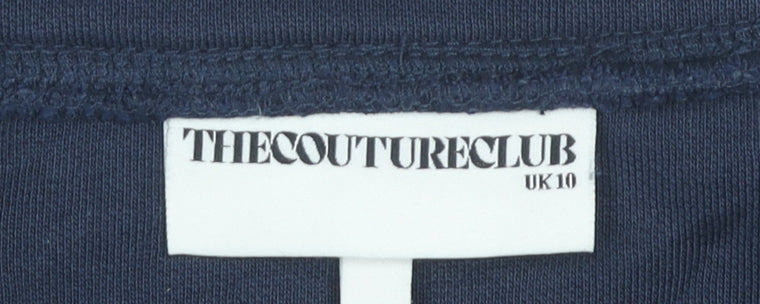 The Couture Club Women’s Blue V-Neck Cardigan Size 10 Cotton Blend
