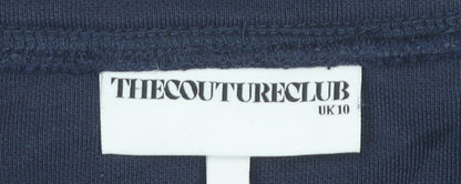 The Couture Club Women’s Blue V-Neck Cardigan Size 10 Cotton Blend