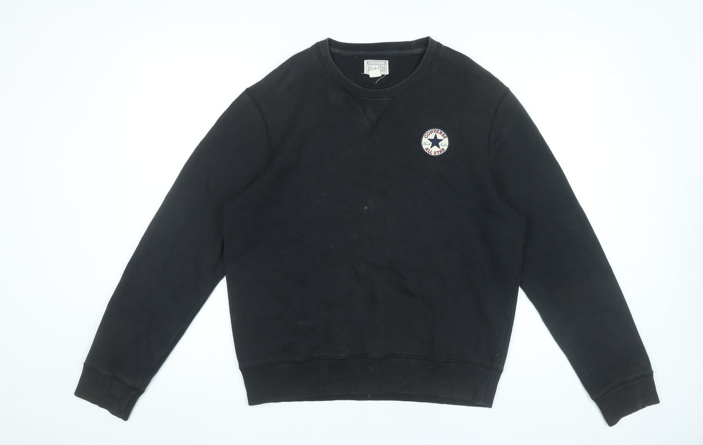 Mens UK Size S Converse Black Pullover Sweatshirt