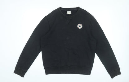Mens UK Size S Converse Black Pullover Sweatshirt