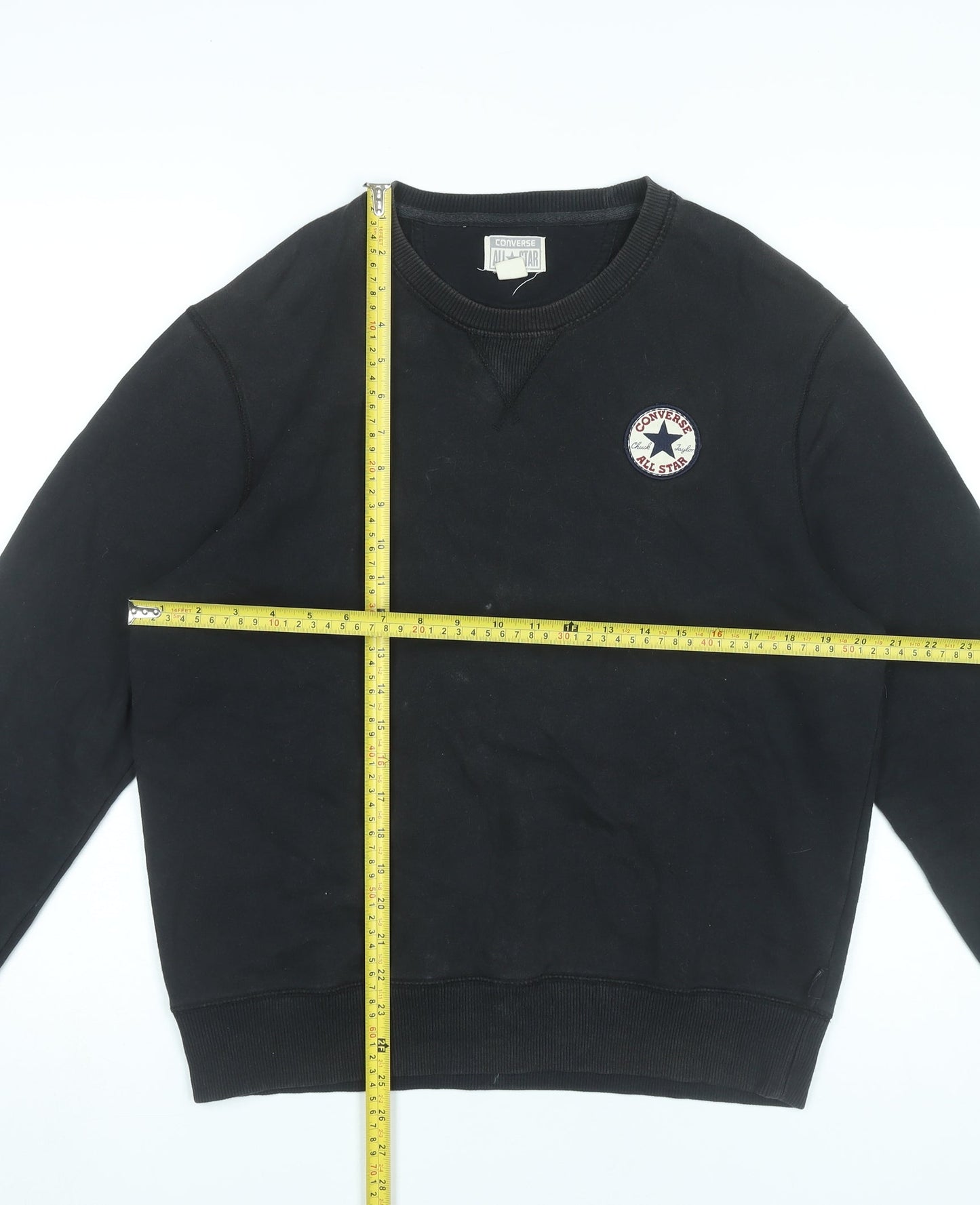 Mens UK Size S Converse Black Pullover Sweatshirt