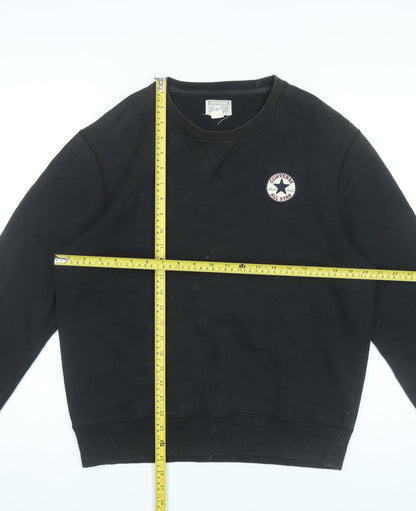 Mens UK Size S Converse Black Pullover Sweatshirt