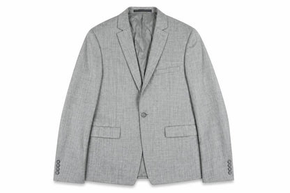 Topman Men's Grey Slim Fit Suit Jacket UK 38 Regular Two Button
