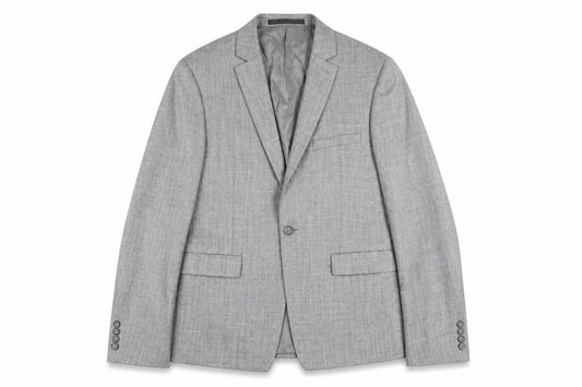 Topman Men's Grey Slim Fit Suit Jacket UK 38 Regular Two Button