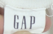 GAP Women’s White Pullover Sweatshirt M Raglan Crew Neck Cotton Blend