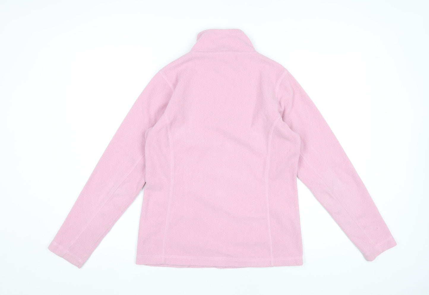 Daily Women Pink Fleece Pullover Sweatshirt S 1/4 Zip Lightweight