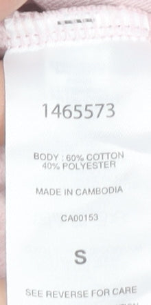 Champion Womens Pink Hoodie Sweatshirt Small Logo Embroidered