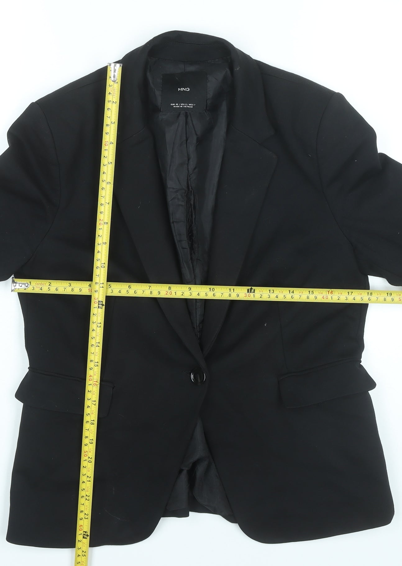 Womens UK Size 12 MNG Regular Black Blazer
