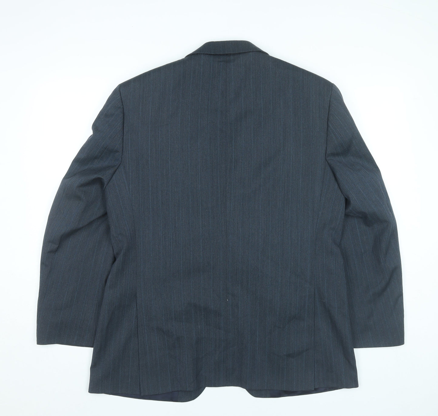 Sovereign Men’s Grey Pinstripe Wool Blend Blazer Jacket 40S