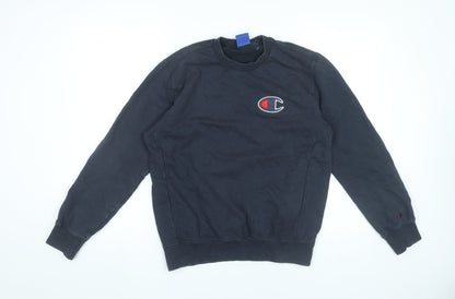 Mens UK Size M Champion Black Pullover Sweatshirt