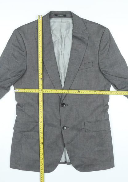 Zara Man Grey Blazer Jacket Men's 38 Regular Fit Smart Casual