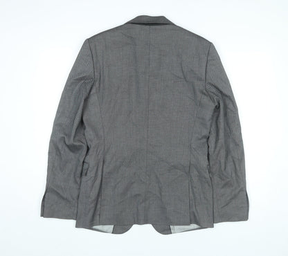 Zara Man Grey Blazer Jacket Men's 38 Regular Fit Smart Casual