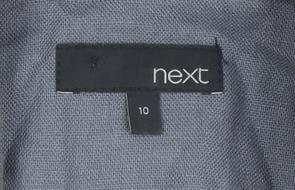 Next Womens Grey Linen Suit Waistcoat Size 10 Lined Business Casual