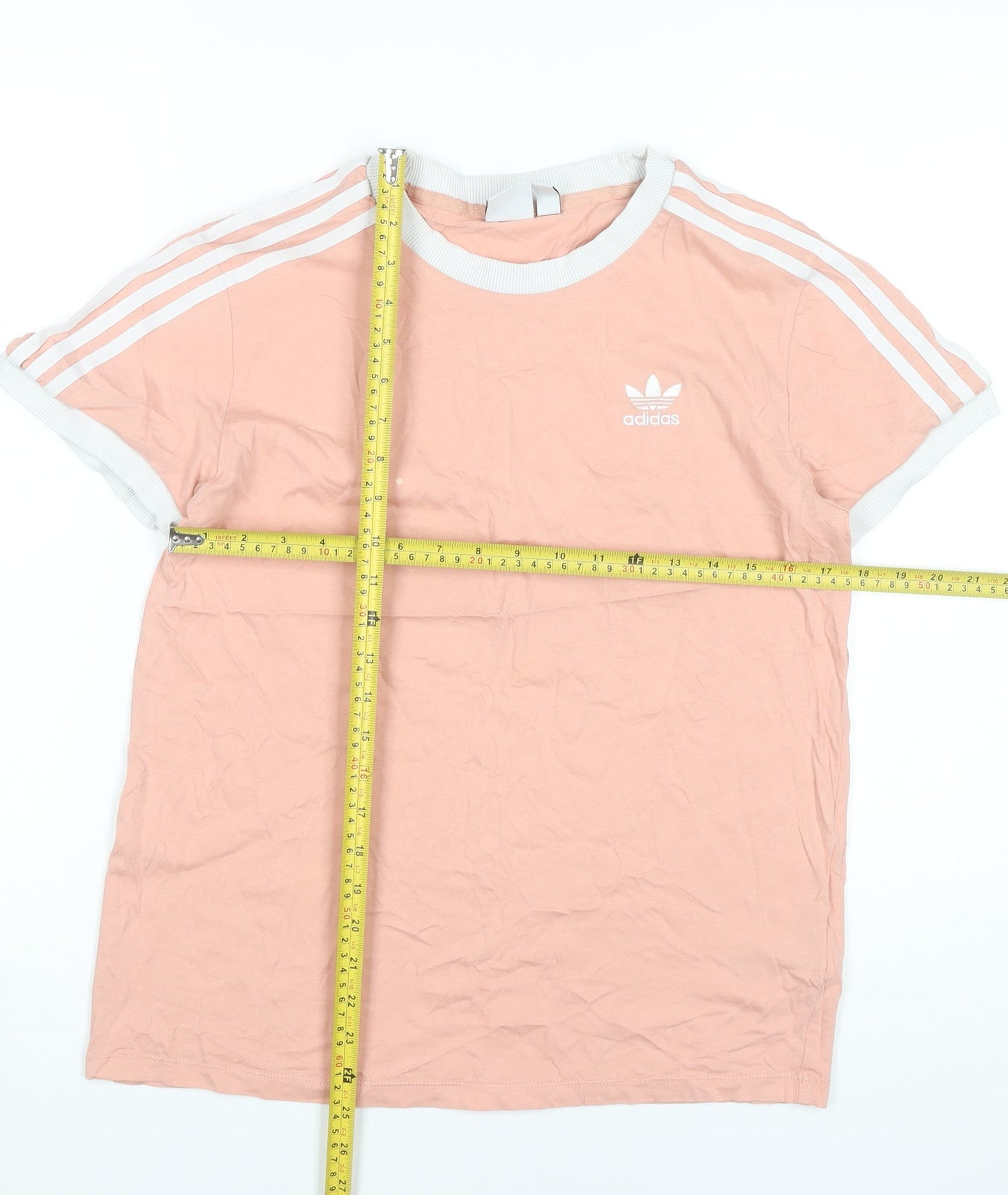 Womens UK Size 10 adidas Pink Ringer T-Shirt