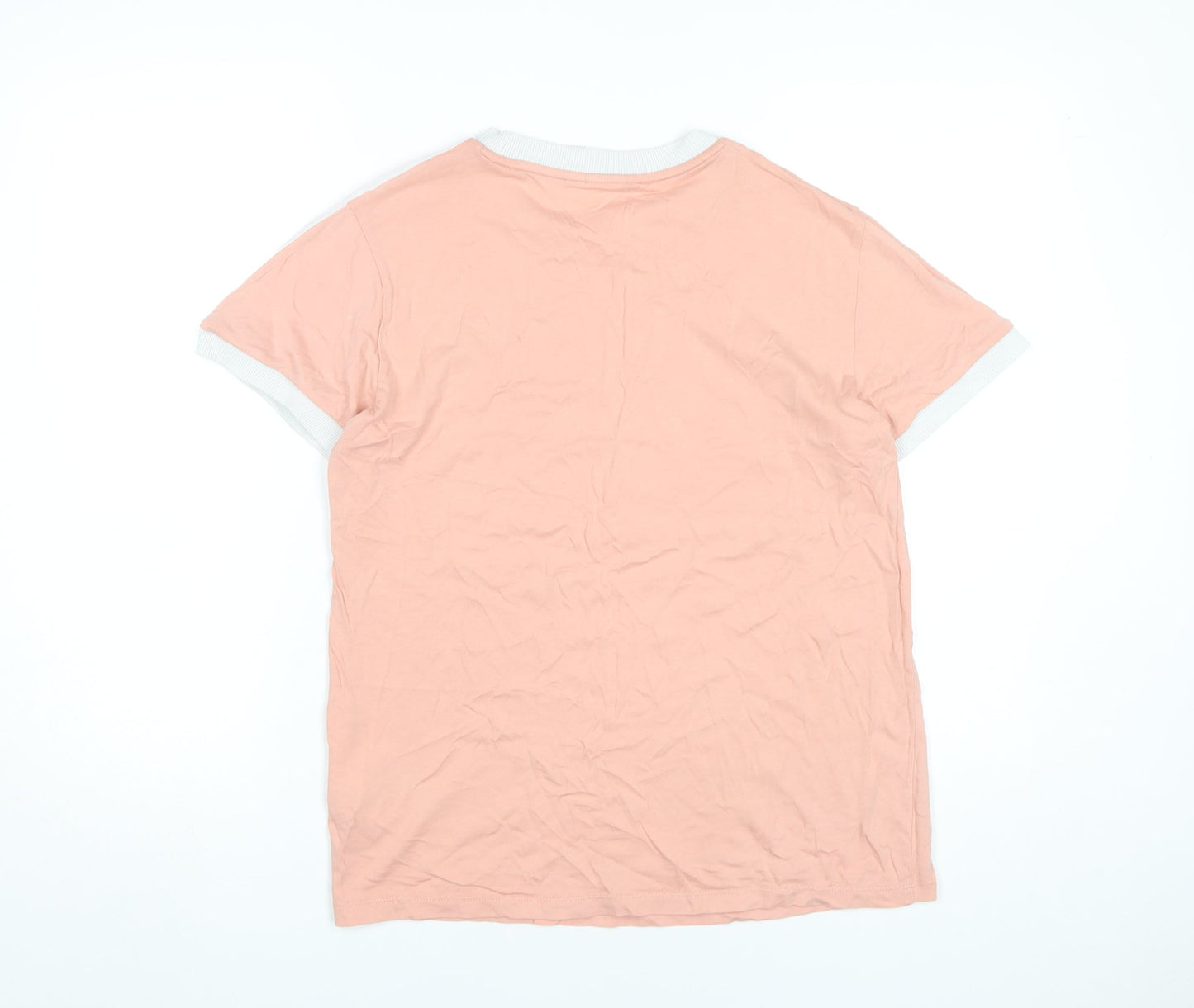 Womens UK Size 10 adidas Pink Ringer T-Shirt